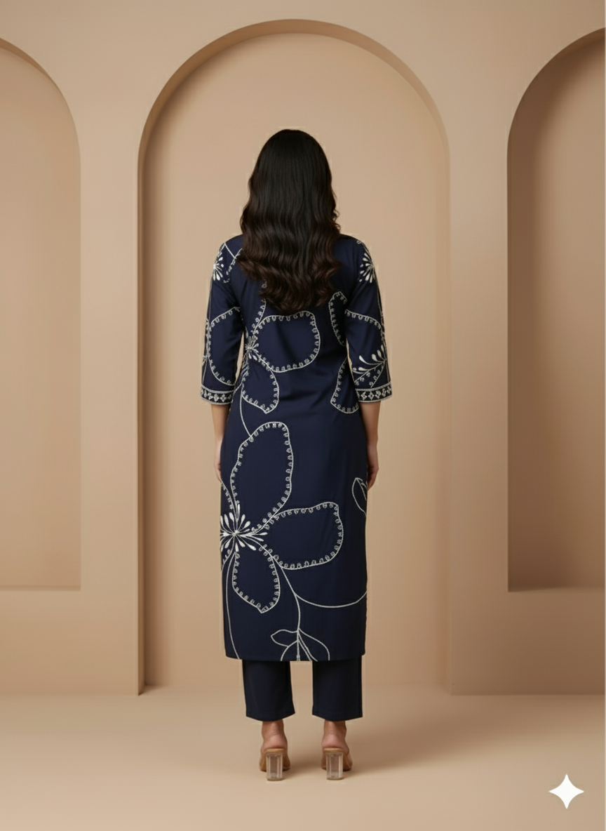 Pure Cotton Floral Print 2 - Piece Set