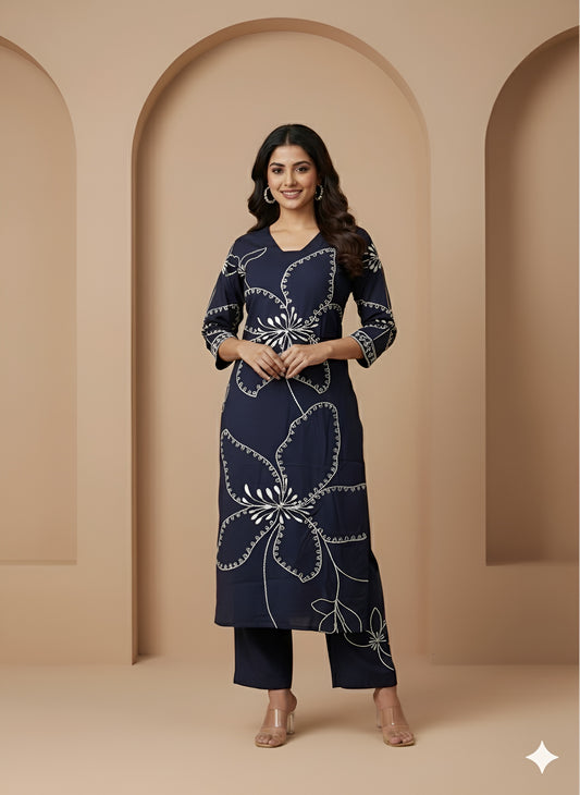 Pure Cotton Floral Print 2 - Piece Set